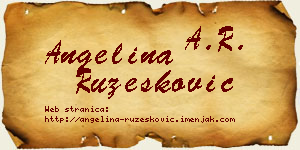 Angelina Ružesković vizit kartica